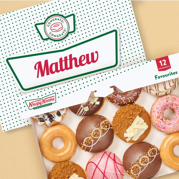 Personalised Congratulations Box Favourites Dozen
