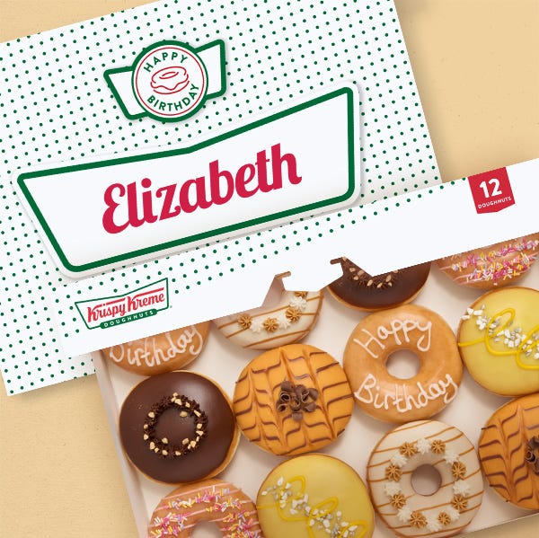 Personalised Happy Birthday Box & Celebration Dozen