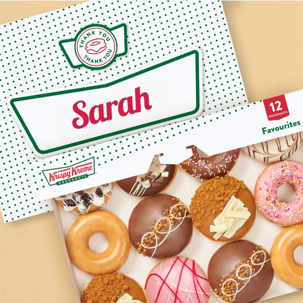 Personalised Thank You Box Favourites Dozen