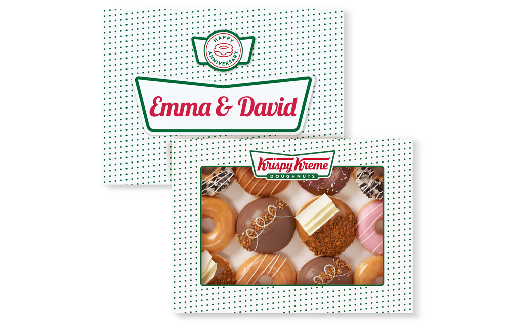 Personalised Happy Anniversary Box Favourites Dozen