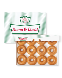 Krispy Kreme Personalised Happy Anniversary Box Original Glazed Doughnut Dozen