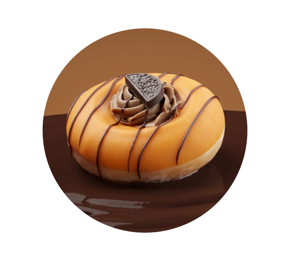 Chocolate orange Krispy Kreme Doughnut Krispy Kreme Choclate Orange Delight Doughnut