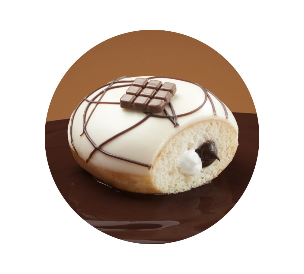 Krispy Kreme Triple Chocolate Swirl doughnut for delivery Krispy Kreme Triple Chocolate Swirl limited edition doughnut