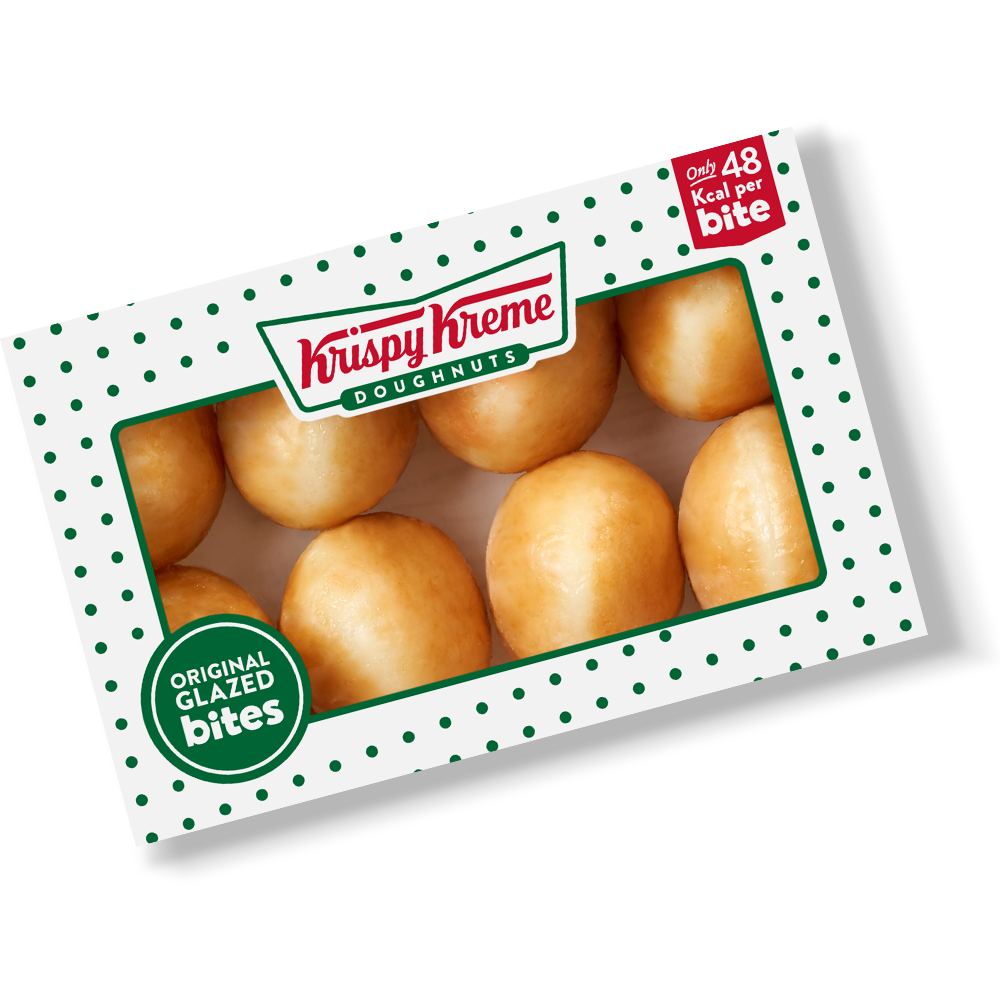 Lighter Original Glazed doughnut bites low calorie Krispy Kreme low calorie doughnut bites