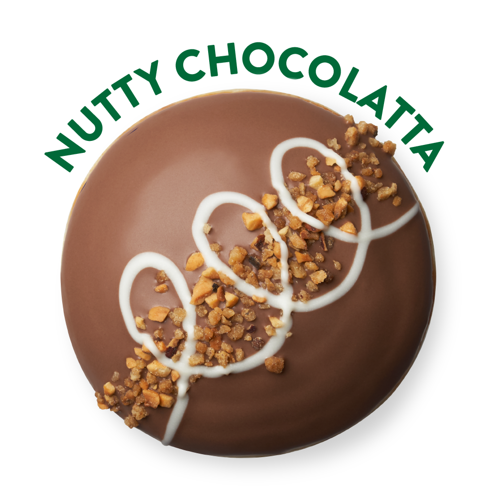 Hazlenut chocolate doughnut Krispy Kreme Nutty Chocolatta