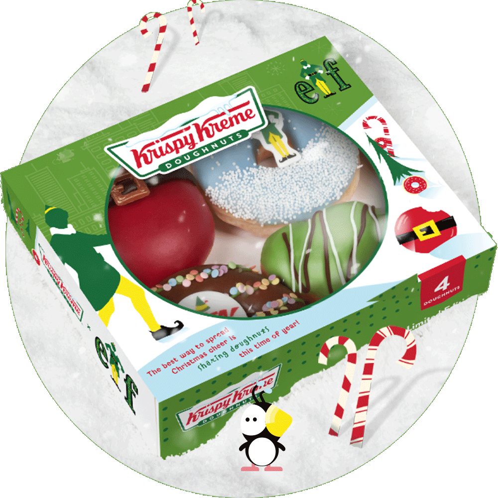 Krispy Kreme Limited Edition Elf 4-pack Doughnuts Krispy Kreme Limited Edition Elf 4-pack Doughnuts-Nationwide Delivery