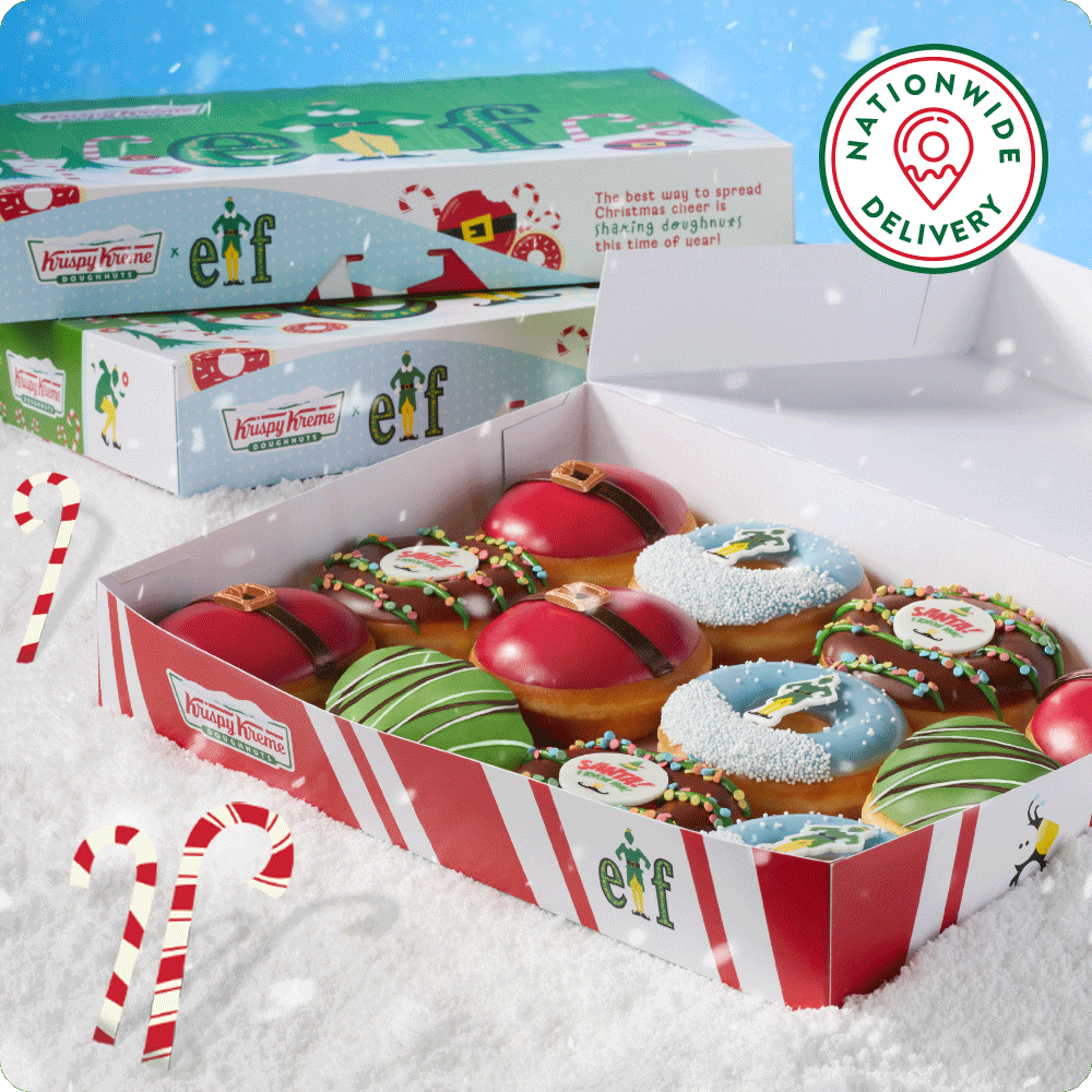 Krispy Kreme Limited Edition Elf Christmas Dozen Krispy Kreme Limited Edition Elf Christmas Dozen-Nationwide Delivery