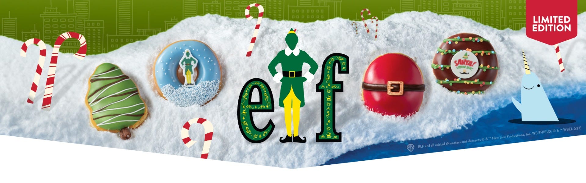 Krispy Kreme Elf Christmas Doughnuts Krispy Kreme Limited Edition Elf Christmas Doughnuts-Available for Nationwide Delivery